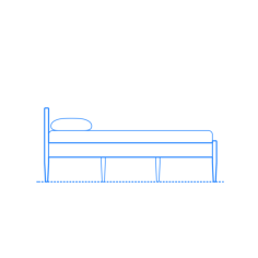 Furniture Bed Frames Cove Bed Outline Svg File, Free Vectors File